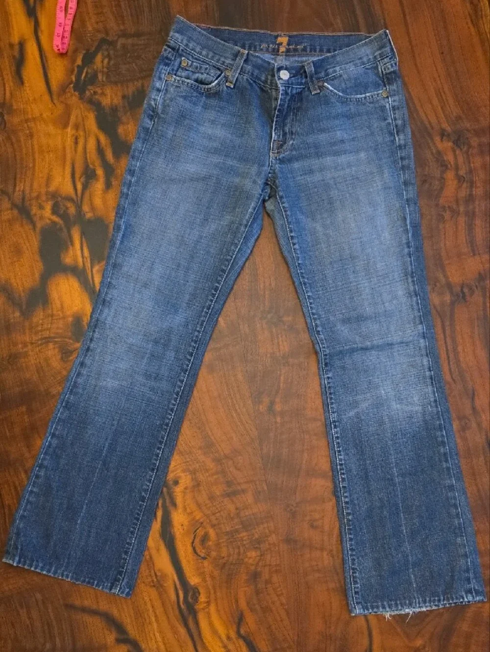 7 For All Mankind Lightly Distressed Y2k Premium Vintage - Picture 5 of 11